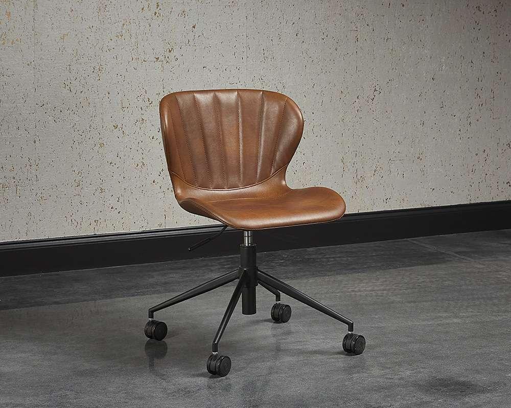 Sunpan - Junction Arabella Office Chair - Bravo Cognac - 104793 veiw 4