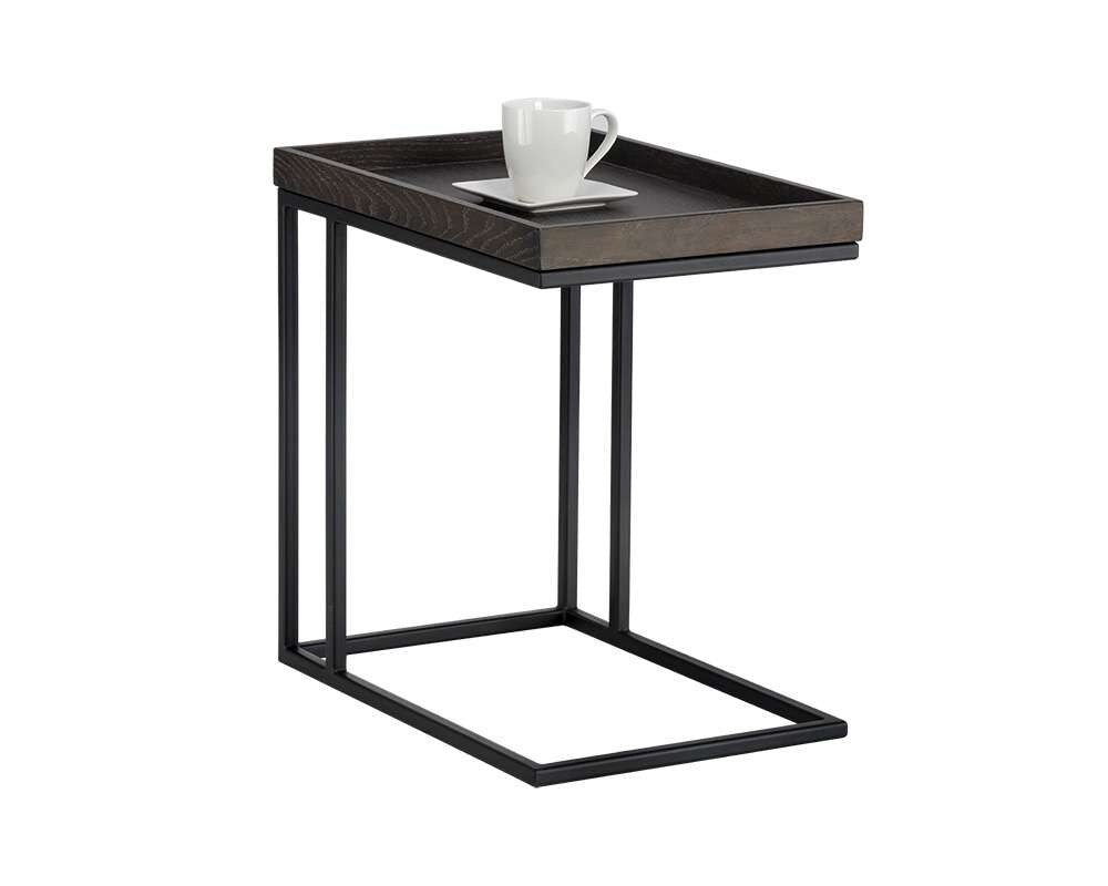 Sunpan - Artezia Arden C-Shaped End Table - Black - Charcoal Grey - 104615 veiw 1