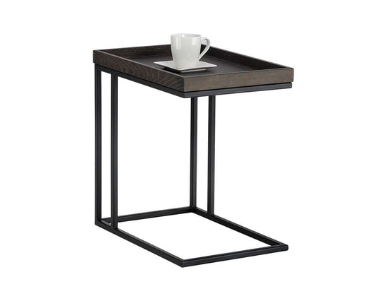Sunpan - Artezia Arden C-Shaped End Table - Black - Charcoal Grey - 104615 veiw 1