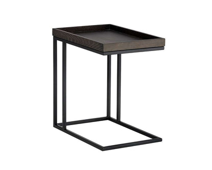 Sunpan - Artezia Arden C-Shaped End Table - Black - Charcoal Grey - 104615 veiw 2