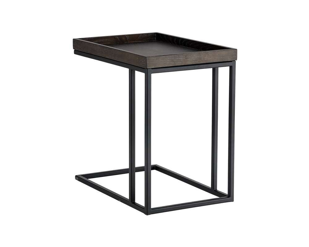 Sunpan - Artezia Arden C-Shaped End Table - Black - Charcoal Grey - 104615 veiw 3