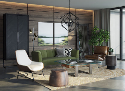 Sunpan - Artezia Arden C-Shaped End Table - Black - Charcoal Grey - 104615 view 6