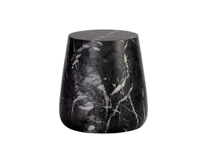 Sunpan - Solterra Aries Side Table - Marble Look - Black - 106403 veiw 2