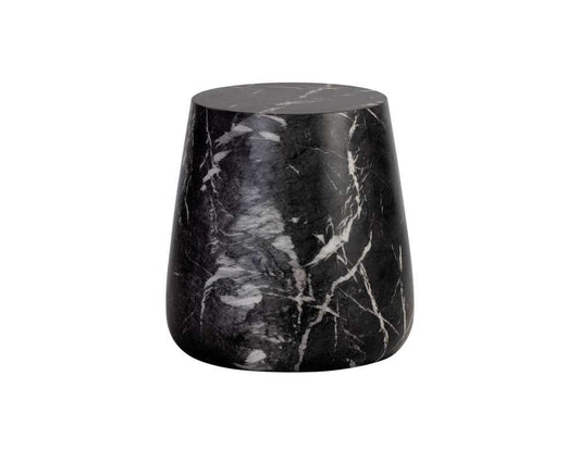 Sunpan - Solterra Aries Side Table - Marble Look - Black - 106403 veiw 2