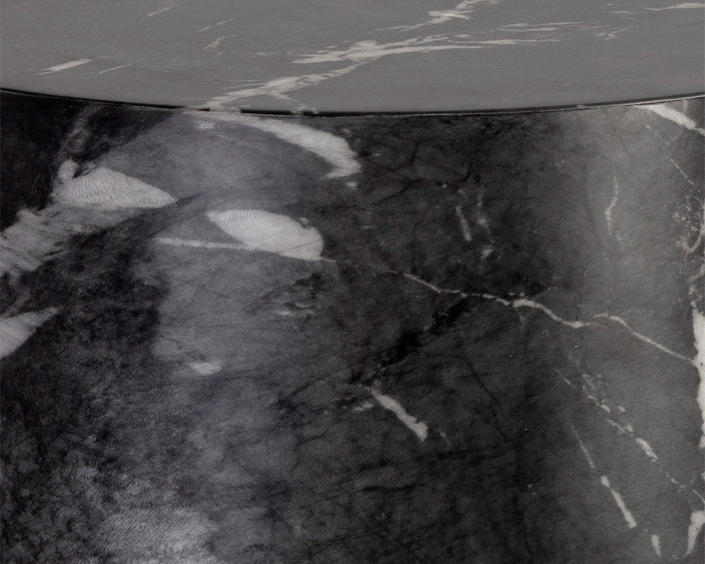 Sunpan - Solterra Aries Side Table - Marble Look - Black - 106403 view 4