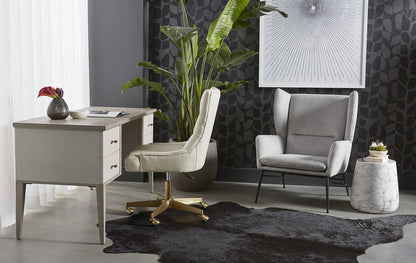 Sunpan - Solterra Aries Side Table - Marble Look - White - 106402 view 4
