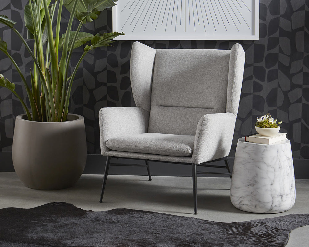 Sunpan - Solterra Aries Side Table - Marble Look - White - 106402 view 5