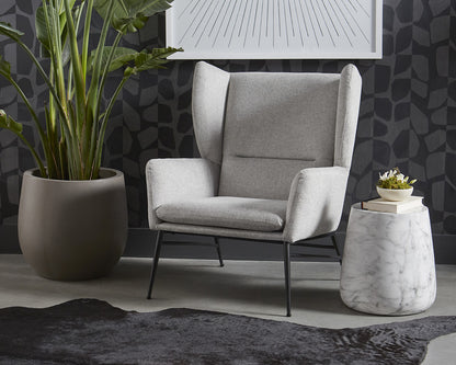 Sunpan - Solterra Aries Side Table - Marble Look - White - 106402 view 5