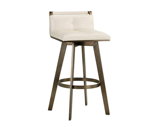 Sunpan - Ikon Arizona Swivel Barstool - Castillo Cream - 104788 veiw 1