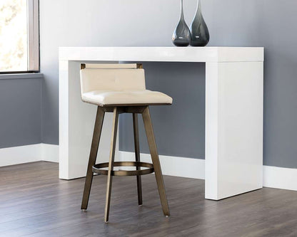 Sunpan - Ikon Arizona Swivel Barstool - Castillo Cream - 104788 veiw 4
