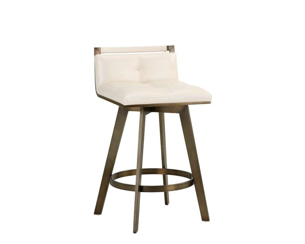 Sunpan - Ikon Arizona Swivel Counter Stool - Castillo Cream - 104789 veiw 1