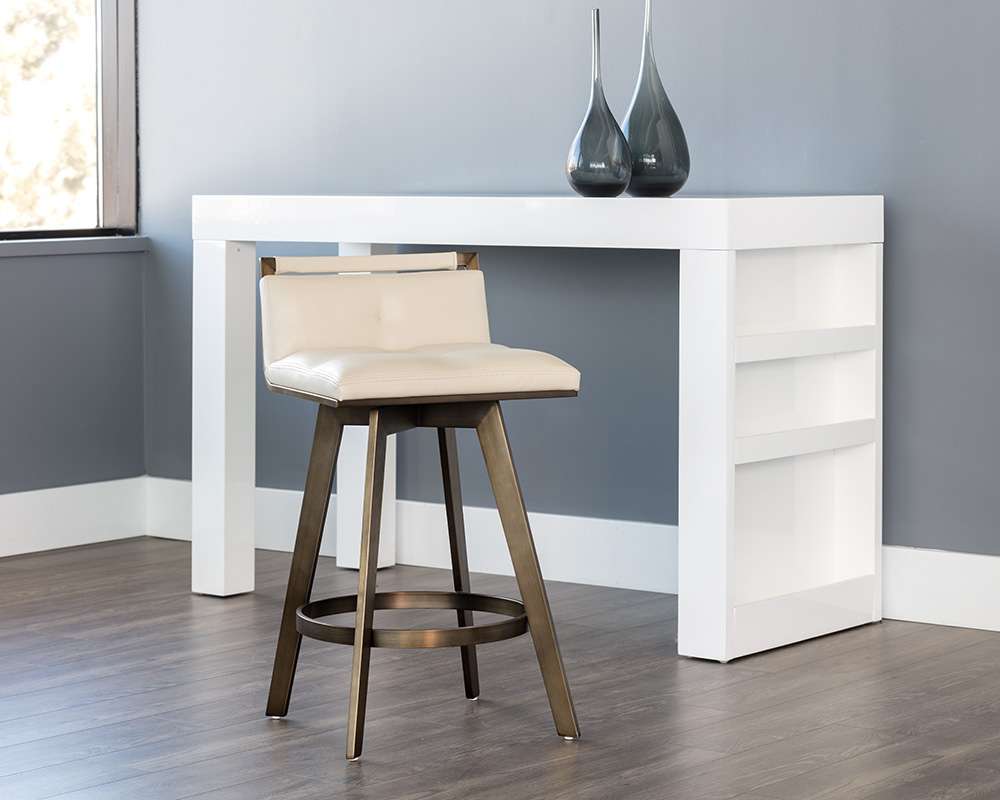 Sunpan - Ikon Arizona Swivel Counter Stool - Castillo Cream - 104789 veiw 4