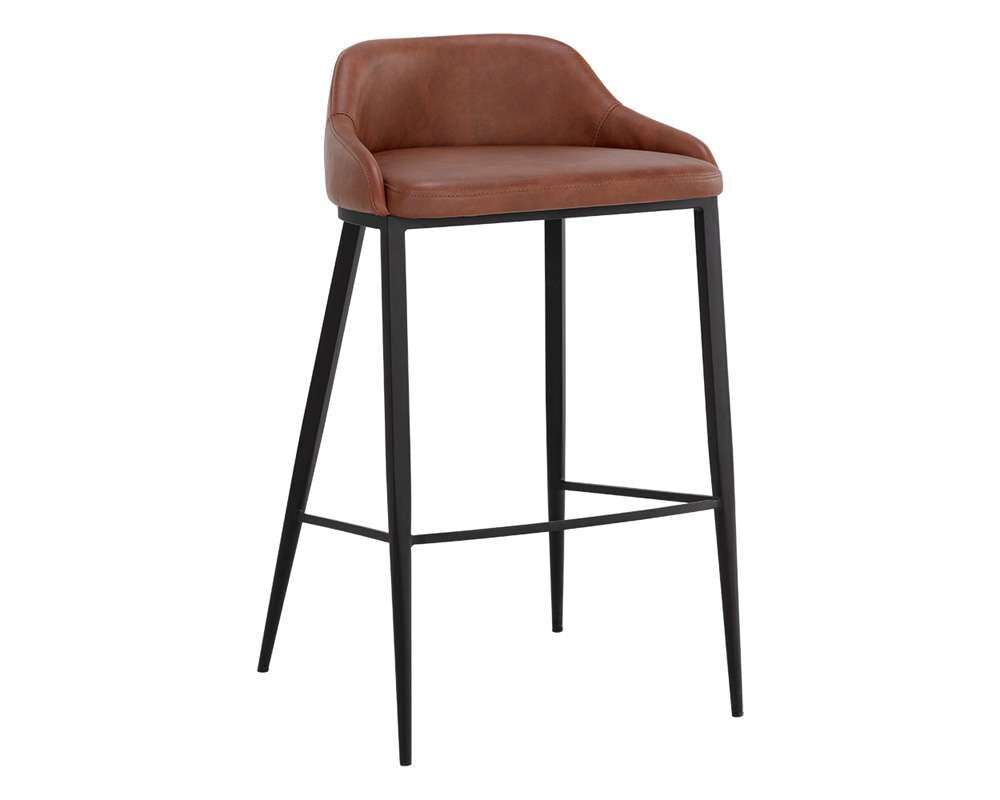 Sunpan - Astra Barstool - Black - Cinnamon Brown - 111082 veiw 1