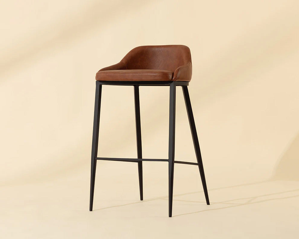 Sunpan - Astra Barstool - Black - Cinnamon Brown - 111082 view 5