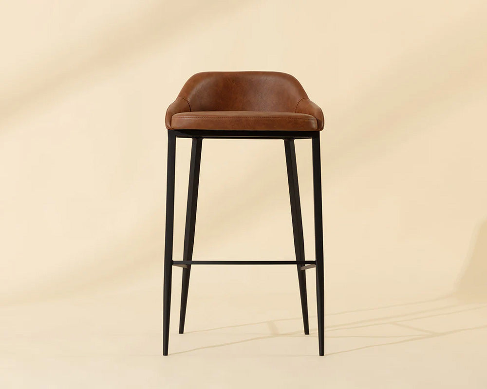 Sunpan - Astra Barstool - Black - Cinnamon Brown - 111082 view 6