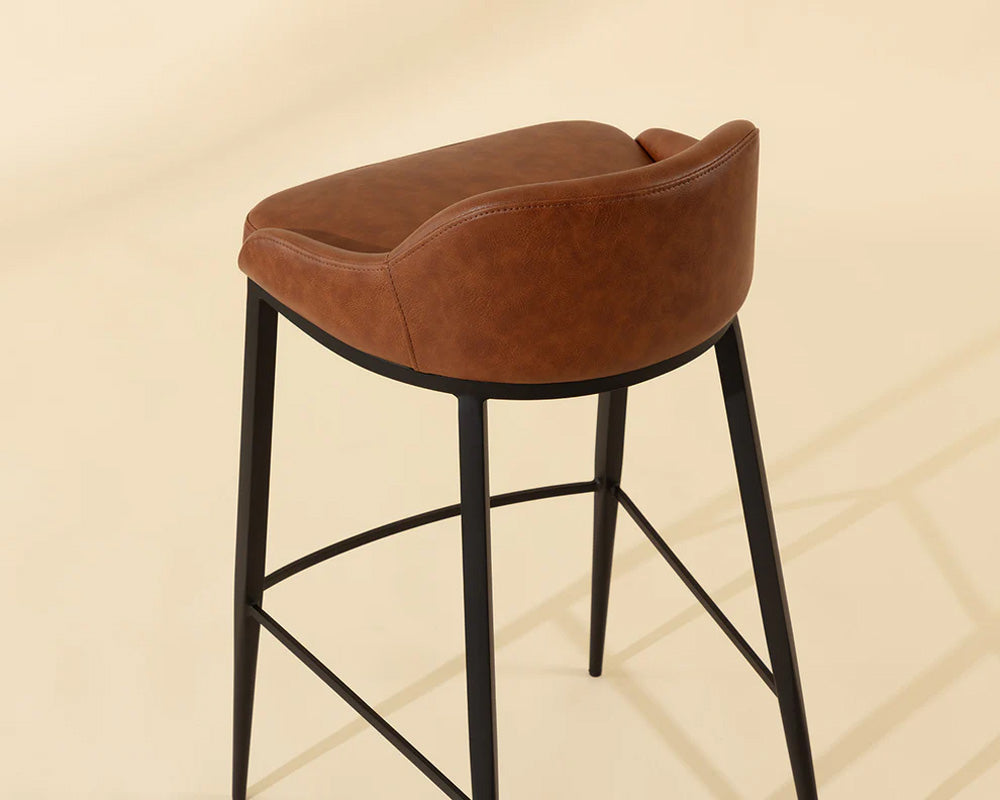 Sunpan - Astra Barstool - Black - Cinnamon Brown - 111082 view 7
