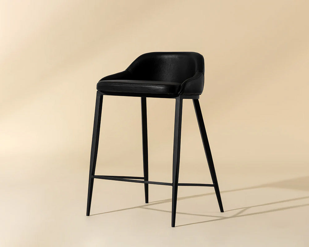 Sunpan - Astra Counter Stool - Black - Nightfall Black - 111081 view 5
