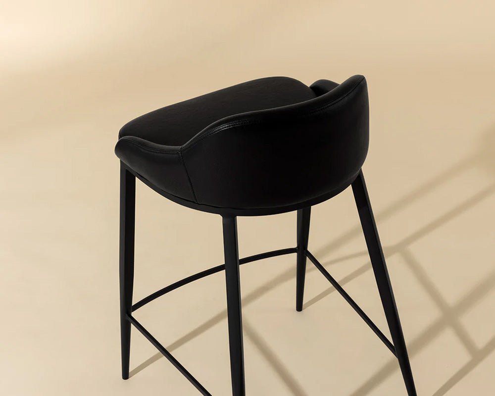 Sunpan - Astra Counter Stool - Black - Nightfall Black - 111081 view 7