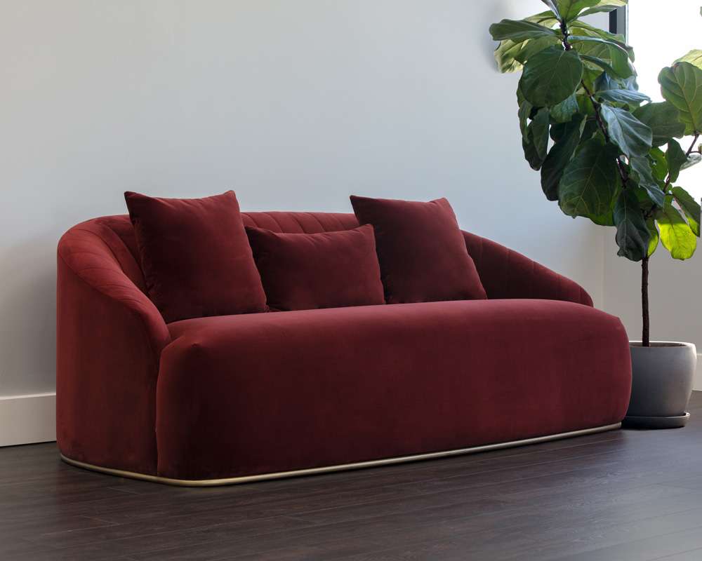 Sunpan - MIXT Astrid Sofa - Merlot - 103642 veiw 3
