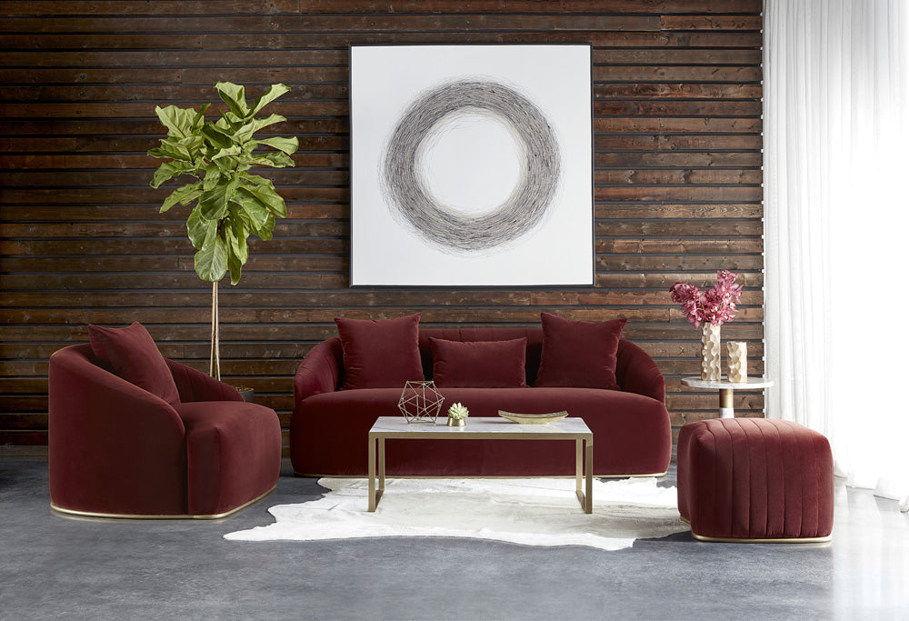 Sunpan - MIXT Astrid Sofa - Merlot - 103642 view 5
