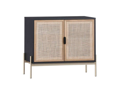 Sunpan - Artezia Avida Sideboard - Small - Gold - Black/Natural - 106836 veiw 1