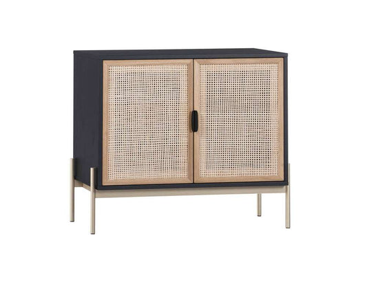 Sunpan - Artezia Avida Sideboard - Small - Gold - Black/Natural - 106836 veiw 1
