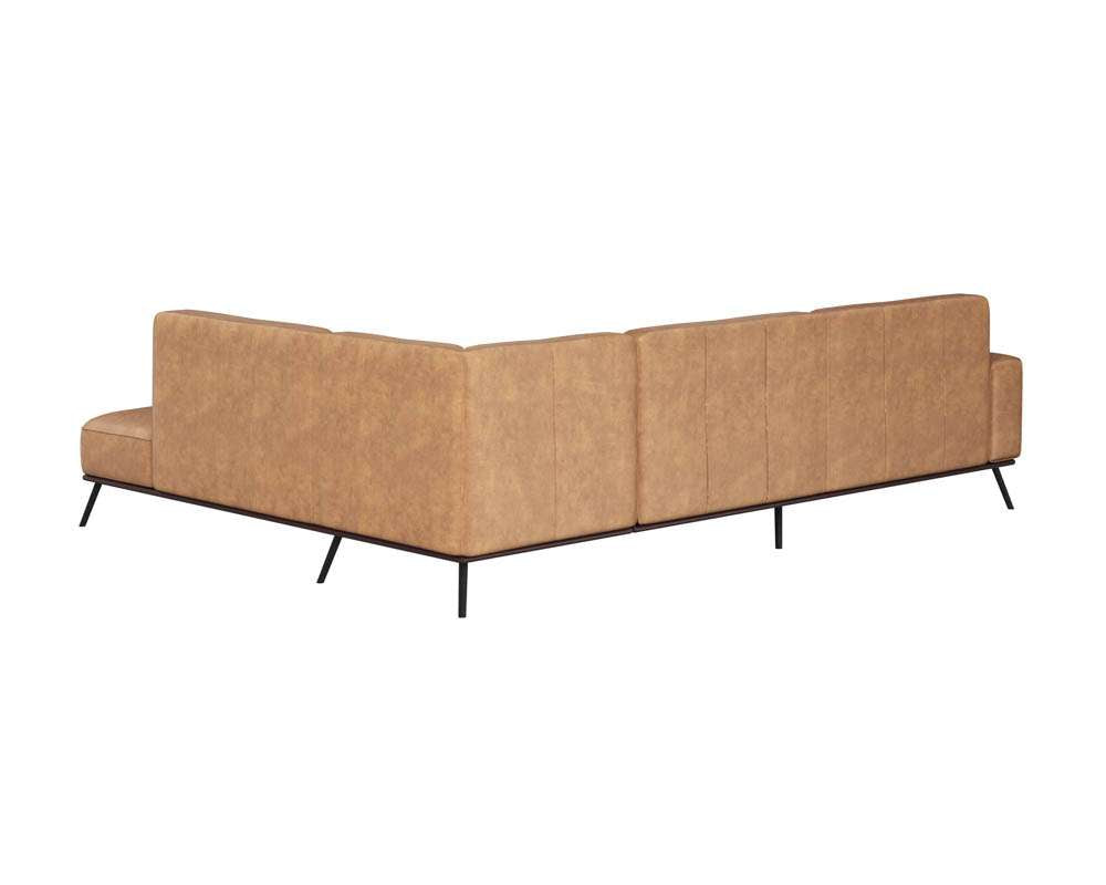 Sunpan - Brandi Sofa Chaise - Raf - Camel Leather - 109021 veiw 4