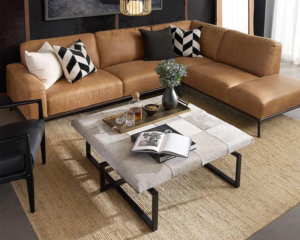 Sunpan - Brandi Sofa Chaise - Raf - Camel Leather - 109021 veiw 5