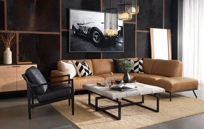 Sunpan - Brandi Sofa Chaise - Raf - Camel Leather - 109021 view 8