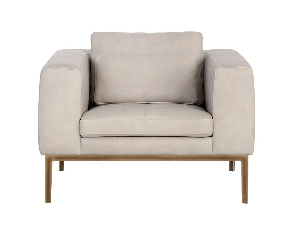 Sunpan - Irongate Burr Armchair - Bali Bone Leather - 106597 veiw 2