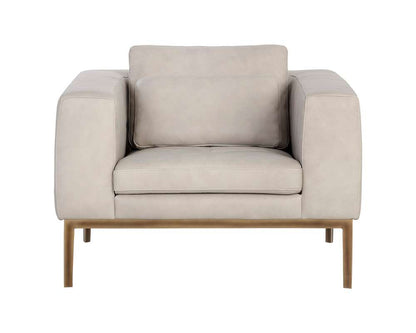 Sunpan - Irongate Burr Armchair - Bali Bone Leather - 106597 veiw 2
