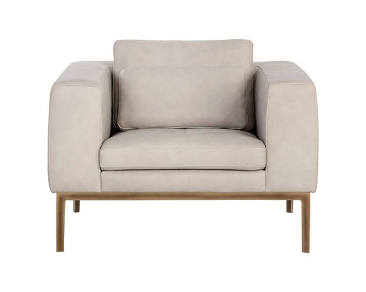 Sunpan - Irongate Burr Armchair - Bali Bone Leather - 106597 veiw 2