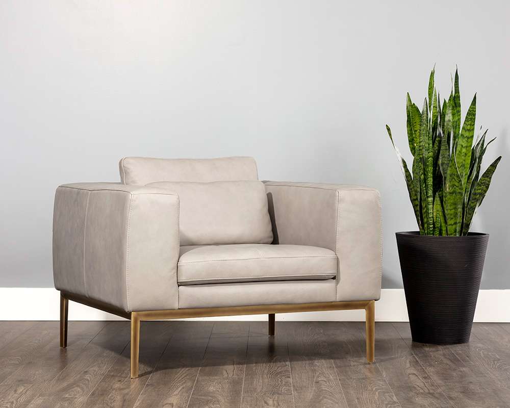 Sunpan - Irongate Burr Armchair - Bali Bone Leather - 106597 veiw 5