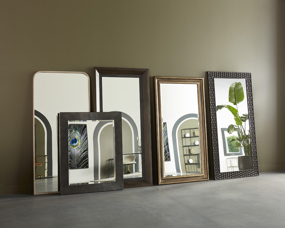 Sunpan - Calabasas Floor Mirror - Brass - 106554 view 6