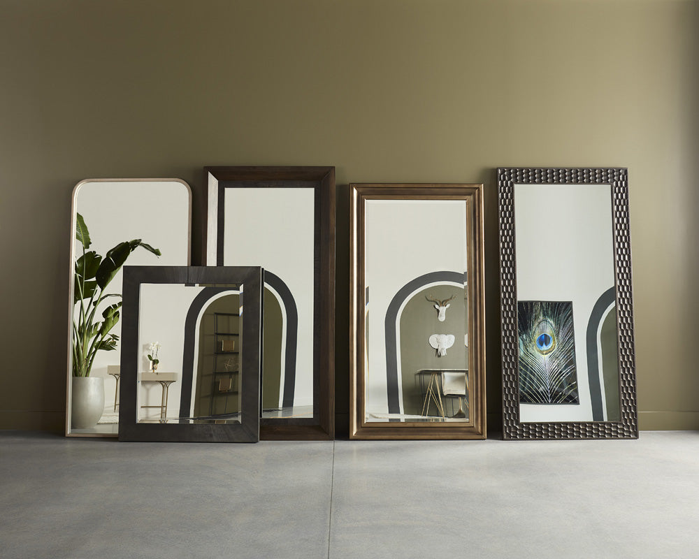 Sunpan - Calabasas Floor Mirror - Brass - 106554 view 7