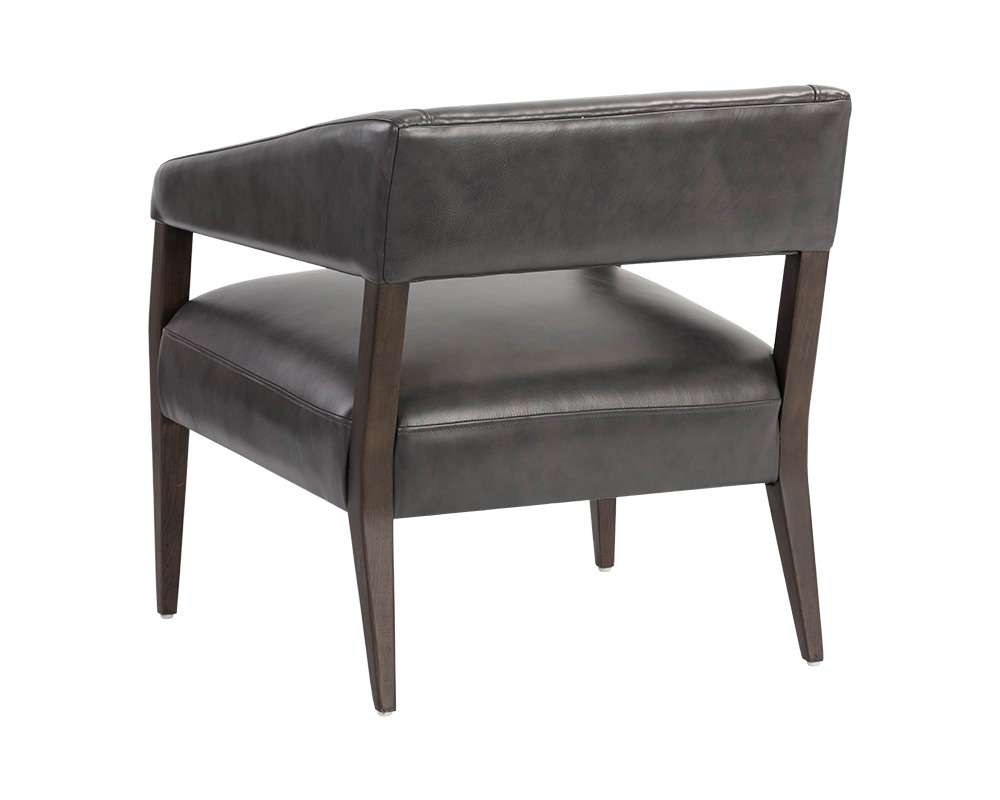 Sunpan - Westport Carlyle Lounge Chair - Brentwood Charcoal Leather - 110530 veiw 4