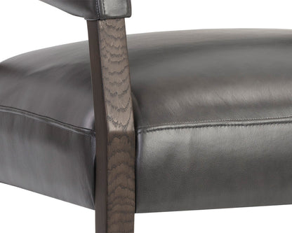 Sunpan - Westport Carlyle Lounge Chair - Brentwood Charcoal Leather - 110530 view 6