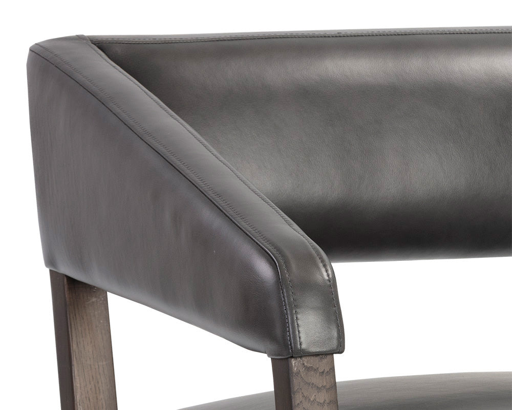 Sunpan - Westport Carlyle Lounge Chair - Brentwood Charcoal Leather - 110530 view 7