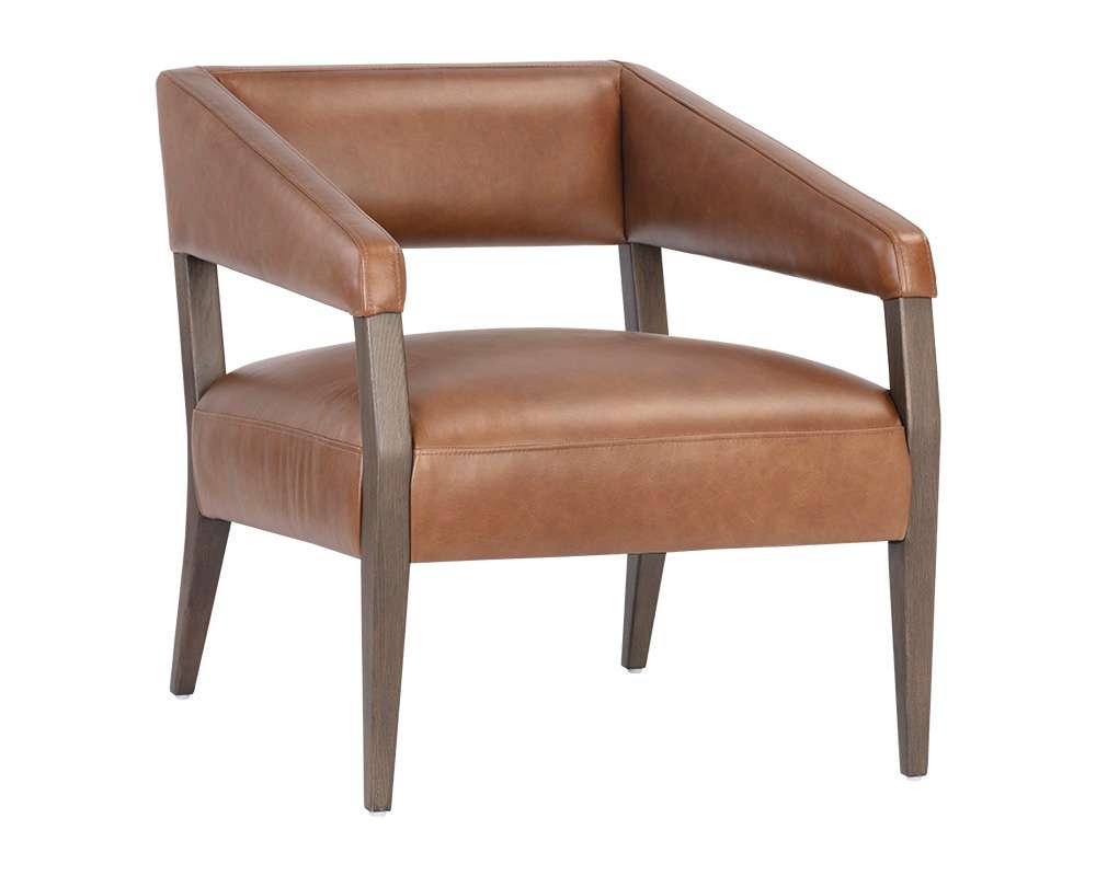 Sunpan - Westport Carlyle Lounge Chair - Shalimar Tobacco Leather - 110532 veiw 1
