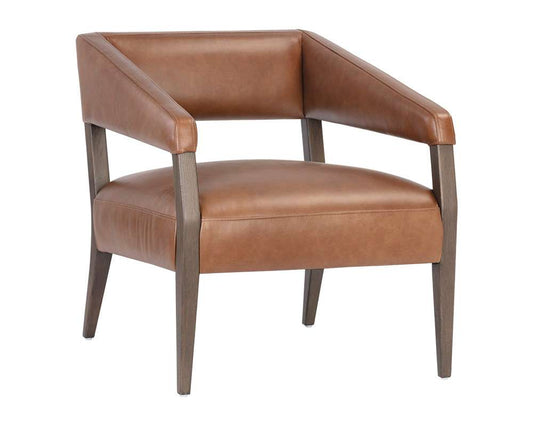 Sunpan - Westport Carlyle Lounge Chair - Shalimar Tobacco Leather - 110532 veiw 1