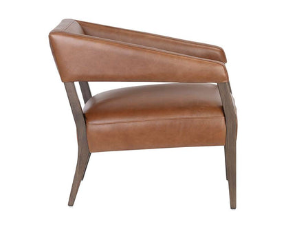 Sunpan - Westport Carlyle Lounge Chair - Shalimar Tobacco Leather - 110532 veiw 3