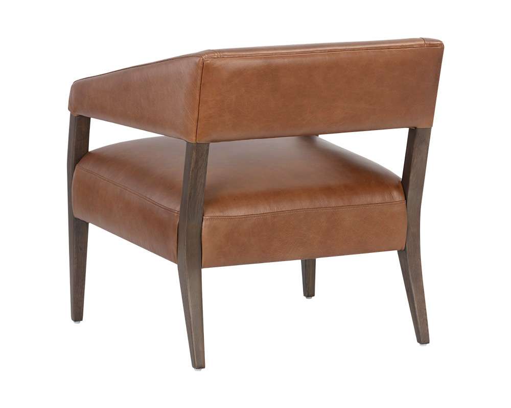 Sunpan - Westport Carlyle Lounge Chair - Shalimar Tobacco Leather - 110532 veiw 4