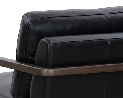 Sunpan - Westport Castell Swivel Lounge Chair - Brown - Cortina Black Leather - 111248_CLOSEOUT view 8