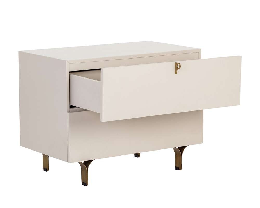 Sunpan - Celine Nightstand Large - Cream - 110030 veiw 3