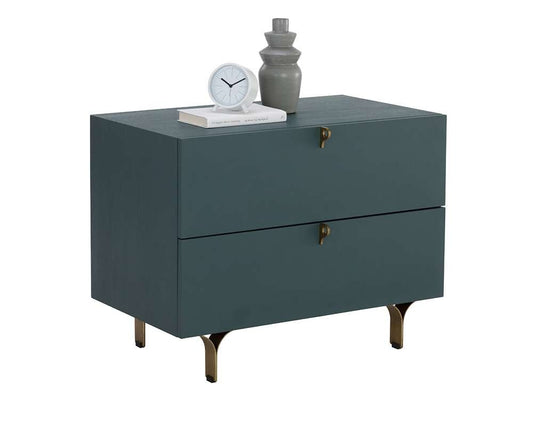 Sunpan - Celine Nightstand Large - Teal - 110371 veiw 1