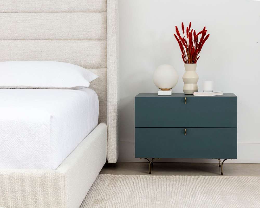 Sunpan - Celine Nightstand Large - Teal - 110371 veiw 5