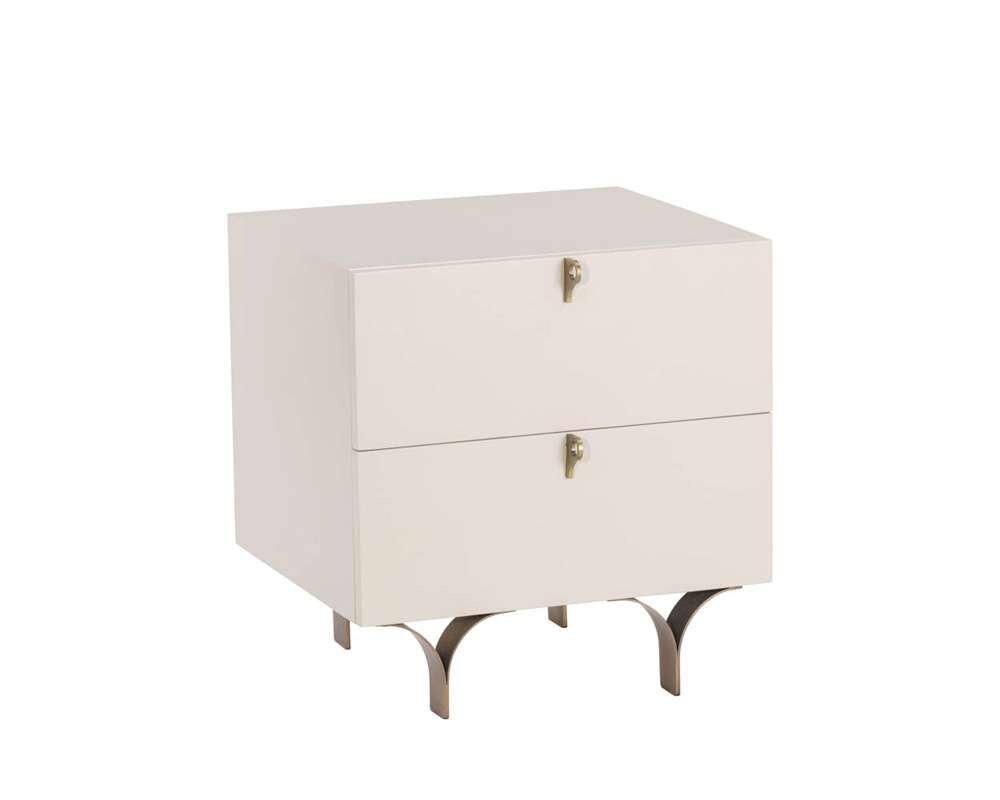 Sunpan - Celine Nightstand Small - Cream - 105397 veiw 2