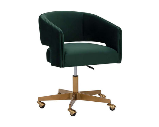 Sunpan - Claren Office Chair - Deep Green Sky - 107851 veiw 1