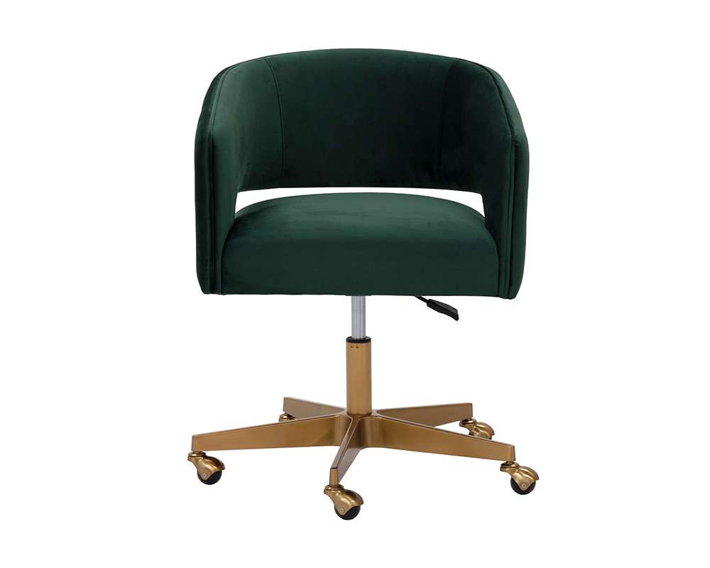 Sunpan - Claren Office Chair - Deep Green Sky - 107851 veiw 2