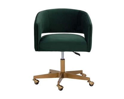 Sunpan - Claren Office Chair - Deep Green Sky - 107851 veiw 2